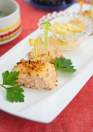 秋鮭のパン粉焼きカルピスタルタルソース-レシピのメイン写真
