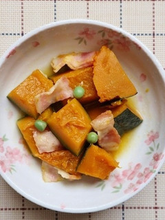 簡単♪かぼちゃとベーコンのコンソメ煮-レシピのメイン写真