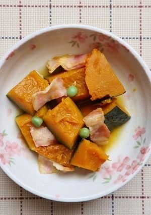 簡単♪かぼちゃとベーコンのコンソメ煮-レシピのメイン写真