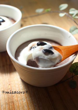 m鍋１つで完成！トロトロ黒豆プリン-レシピのメイン写真