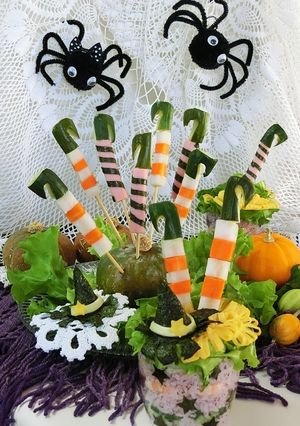 ハロウィン魔女の足のピクルススティック-レシピのメイン写真