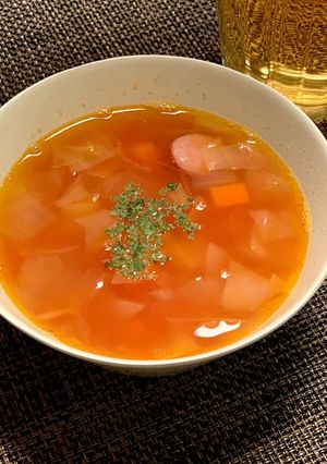 ケチャップで簡単！ミネストローネ-レシピのメイン写真