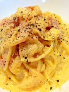 明太子カルボナーラ-レシピのメイン写真