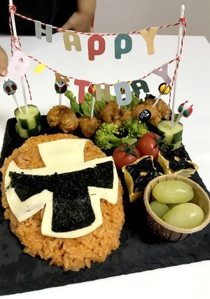 ニンニンジャー お誕生日プーレート-レシピのメイン写真