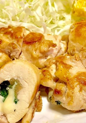 さっぱり美味しい！梅しそチーズ鶏肉巻き！-レシピのメイン写真