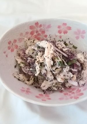 サラダチキンと玉ねぎのゆかり和え-レシピのメイン写真