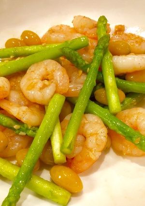 海老とアスパラのにんにく炒め-レシピのメイン写真