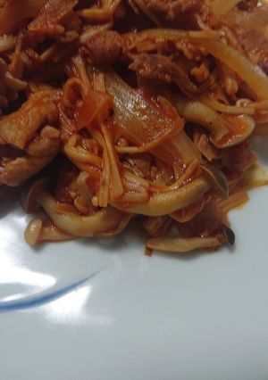 豚肉とキノコのトマト炒め煮-レシピのメイン写真