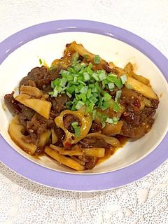 ご飯がすすむ君☆牛肉と蓮根のピリ辛炒め-レシピのメイン写真