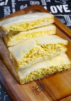 レンジで簡単！キャベツたまごサンド-レシピのメイン写真