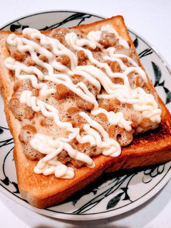 ふわふわ泡の納豆トースト-レシピのメイン写真