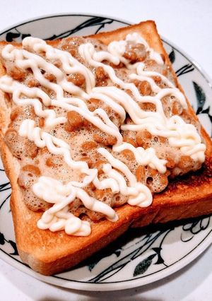 ふわふわ泡の納豆トースト-レシピのメイン写真