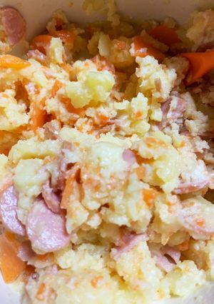 お弁当に!ピンクの可愛いポテトサラダ-レシピのメイン写真