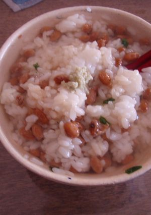 納豆,お茶（お湯）掛けごはん-レシピのメイン写真