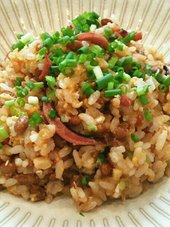簡単♡きざみにんにくde塩辛納豆炒飯♡-レシピのメイン写真