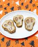 お弁当に♪れんこんガイコツのはさみ焼き