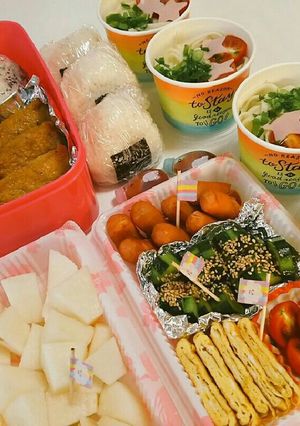 幼稚園(年中)運動会お弁当。-レシピのメイン写真