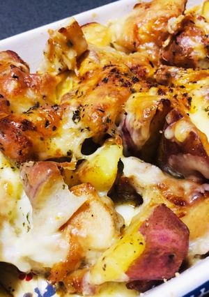 さつまいもと鶏モモ肉のチーズ焼き-レシピのメイン写真
