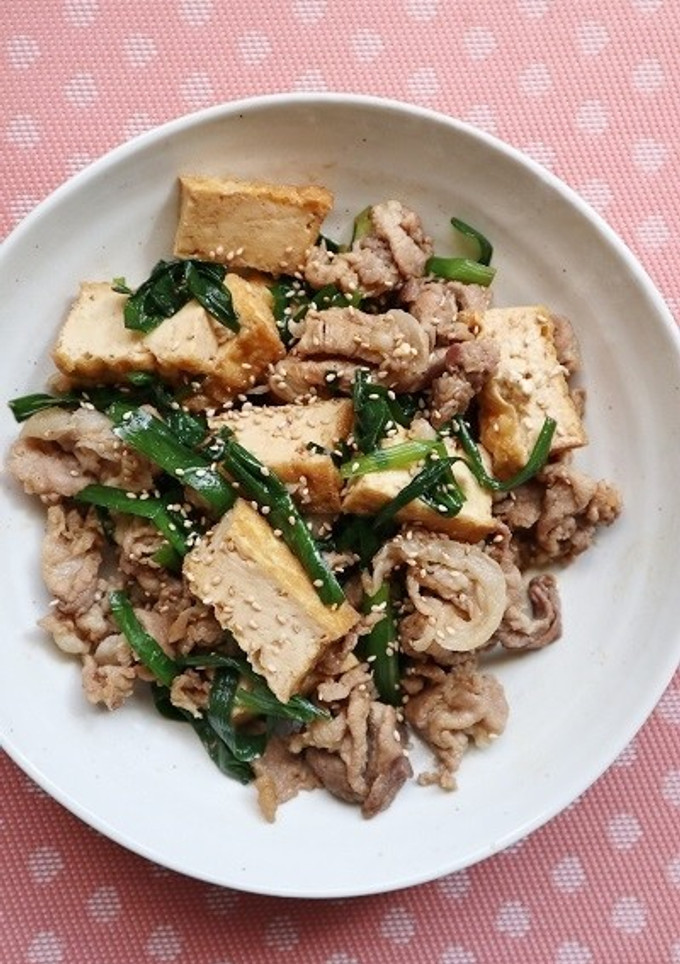 簡単！豚肉と厚揚げの甘辛炒め-レシピのメイン写真