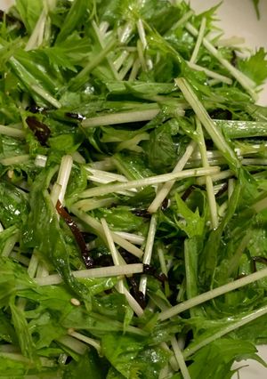 水菜と塩昆布の簡単サラダ-レシピのメイン写真