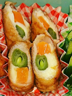 お弁当に♪野菜とチーズの照り照り肉巻き-レシピのメイン写真