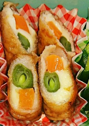 お弁当に♪野菜とチーズの照り照り肉巻き-レシピのメイン写真