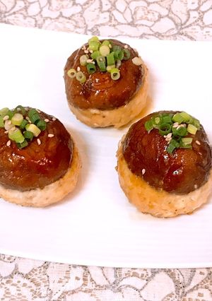 ♡たこ焼き??しいたけ鶏団子です♡-レシピのメイン写真