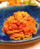 蟹のトマトクリームパスタ♡蟹缶で簡単