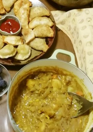 インドサモサと豆カレー-レシピのメイン写真
