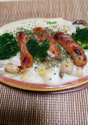 エリンギとソーセージのグラタン♪-レシピのメイン写真