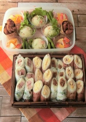ロールサンドの運動会弁当♪-レシピのメイン写真