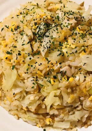 キャベツ＆キノコのチキンチャーハン-レシピのメイン写真