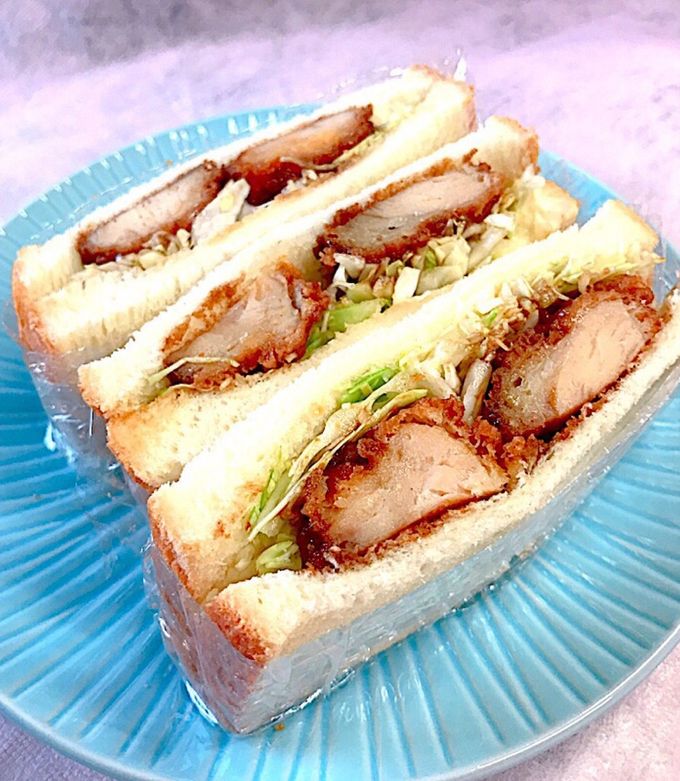朝食に♪唐揚げでサンドイッチ-レシピのメイン写真