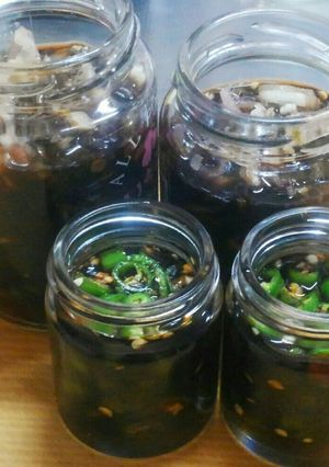 ピリリ☆青唐辛子と茗荷の醤油漬け-レシピのメイン写真