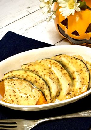 鶏とかぼちゃのハニーマスタードマヨ焼き-レシピのメイン写真