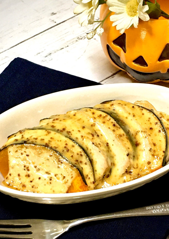 鶏とかぼちゃのハニーマスタードマヨ焼き-レシピのメイン写真