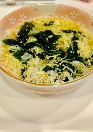 簡単♪キャベツ入り☆わかめスープ-レシピのメイン写真