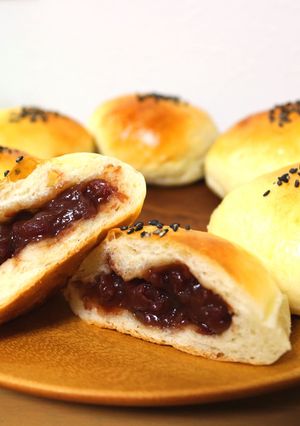 手ごね生地♪基本のもちもちあんぱん-レシピのメイン写真