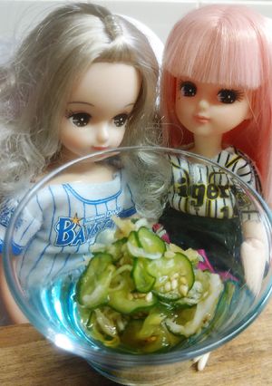 リカちゃん♡青星寮キャベツ胡瓜ごま酢和え-レシピのメイン写真