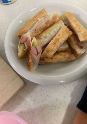 お弁当用に餃子の皮でウィンナーアスパラ巻-レシピのメイン写真