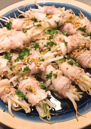 もやしの豚バラ巻き-レシピのメイン写真