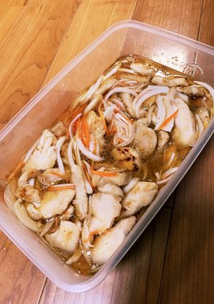 材料３つ 鶏南蛮漬け-レシピのメイン写真