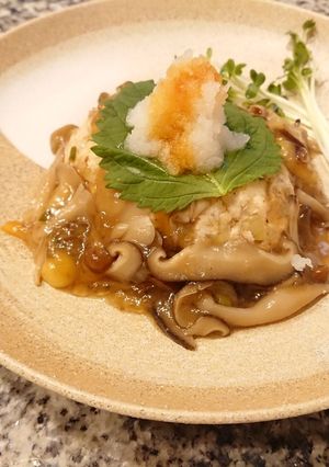 きのこ汁で！あんかけおからハンバーグ-レシピのメイン写真