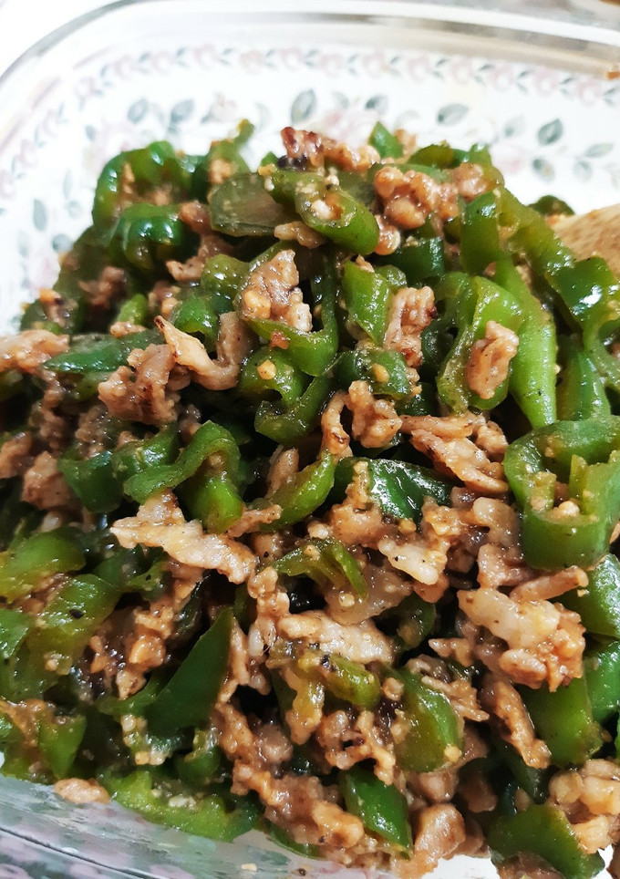 万願寺とうがらしの肉味噌風-レシピのメイン写真
