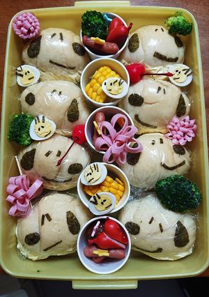 2019運動会お弁当！スヌーピーパン-レシピのメイン写真