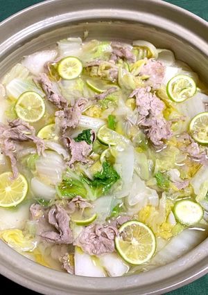 豚肉と白菜のさっぱりオリーブオイル鍋-レシピのメイン写真
