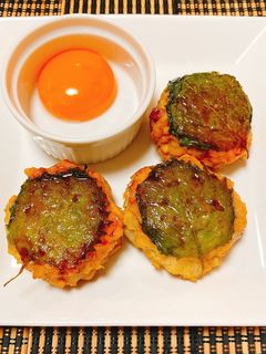 シャキッふわ☆青じそ蓮根つくね☆-レシピのメイン写真
