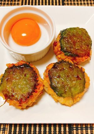 シャキッふわ☆青じそ蓮根つくね☆-レシピのメイン写真