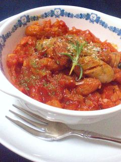 *アーモンドとウインナーのトマト煮込み*-レシピのメイン写真