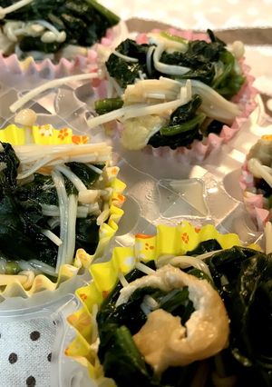 弁当作り置き ほうれん草と油揚げの煮浸し-レシピのメイン写真